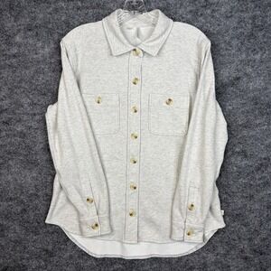 TravisMathew Button Up Sweatshirt Womens Small Gray Heather Stretch